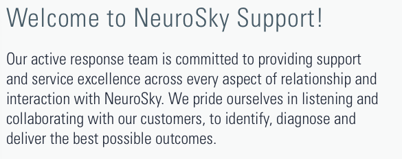 Welcome to NeuroSky