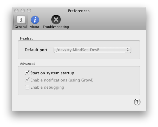 Preferences Panel (Mac)